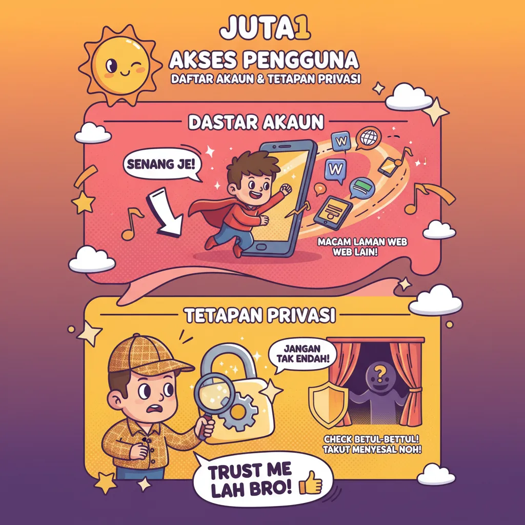 Juta1: Daftar Akaun dan Tetapan Privasi